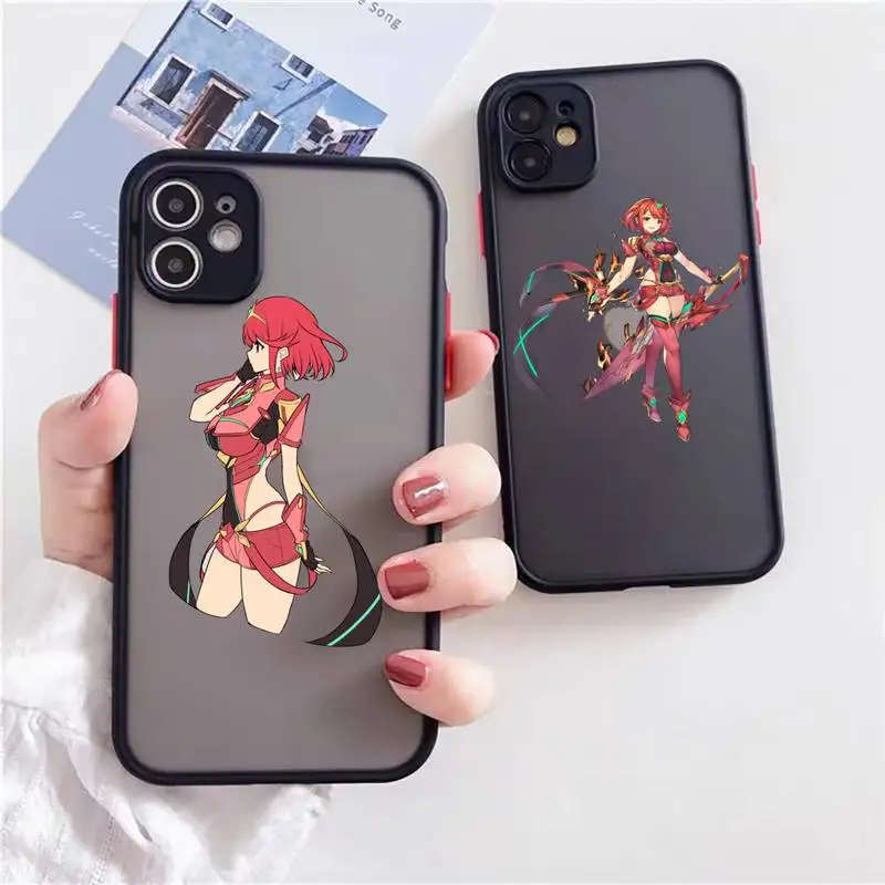 

Homura Xenoblade 2 Phone Case For iphone 13 12 11 xr xs x 7 8 pro max Light black Soft TPU Silicone Clear Case Cover