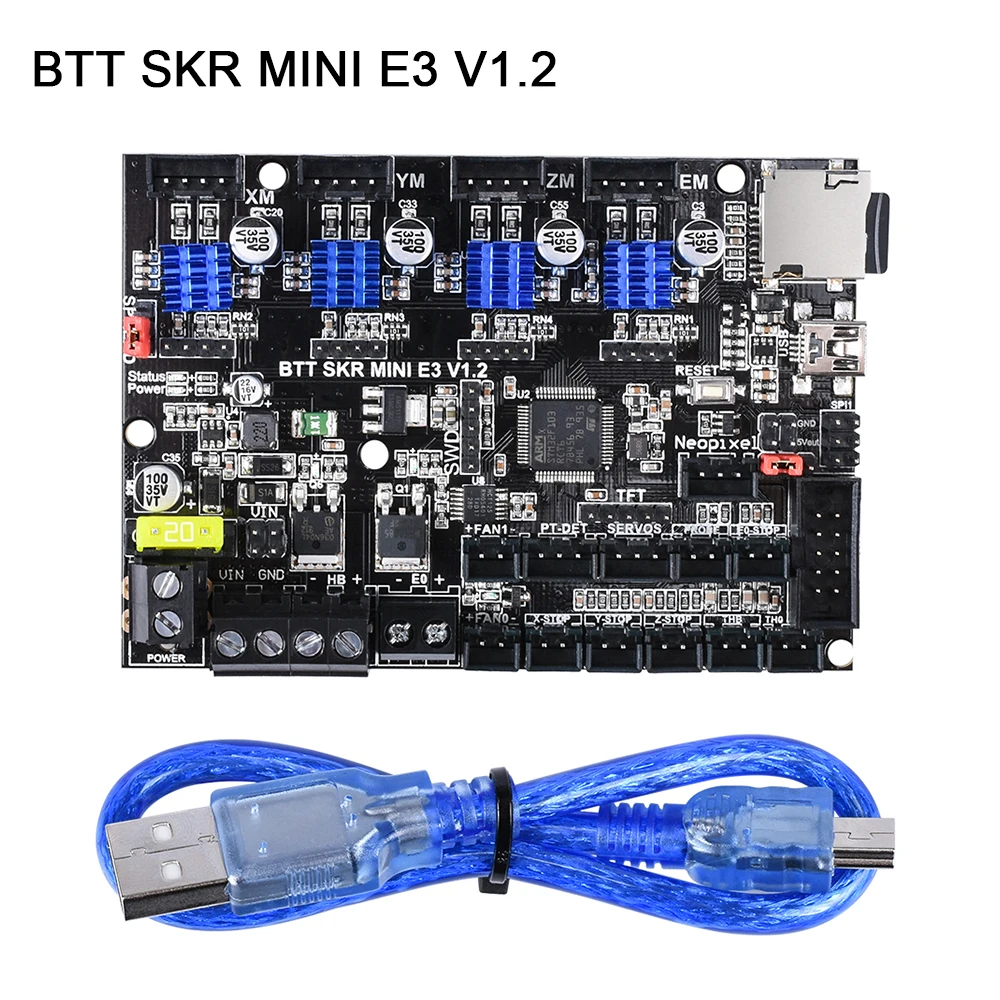 BIGTREETECH SKR MINI E3 V1.2 Motherboard Integrated TMC2209 UART 32Bit for Ender3 3D Printer Control Board RGB Panel VS SKR V1.3 - Цвет: SKR MINI E3