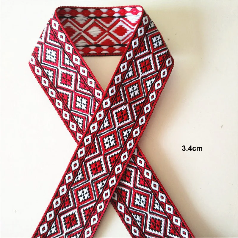 Аксессуары ручной работы 3 м плетеная жаккардовая лента из полиэстера с