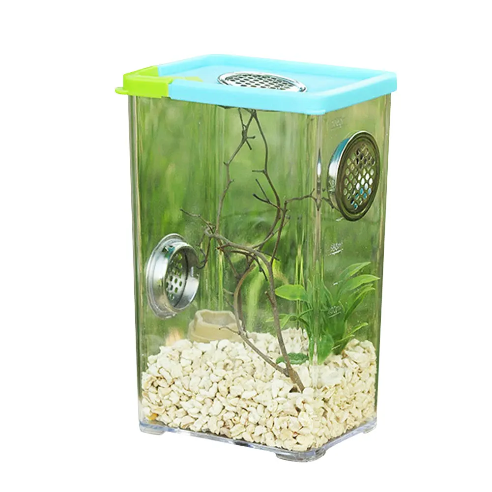 

Universal Pet Supplies Reptile Breeding Box Clear Acrylic Reptile Terrarium Feeding Box For Spider Scorpion Snake Reptile Insect