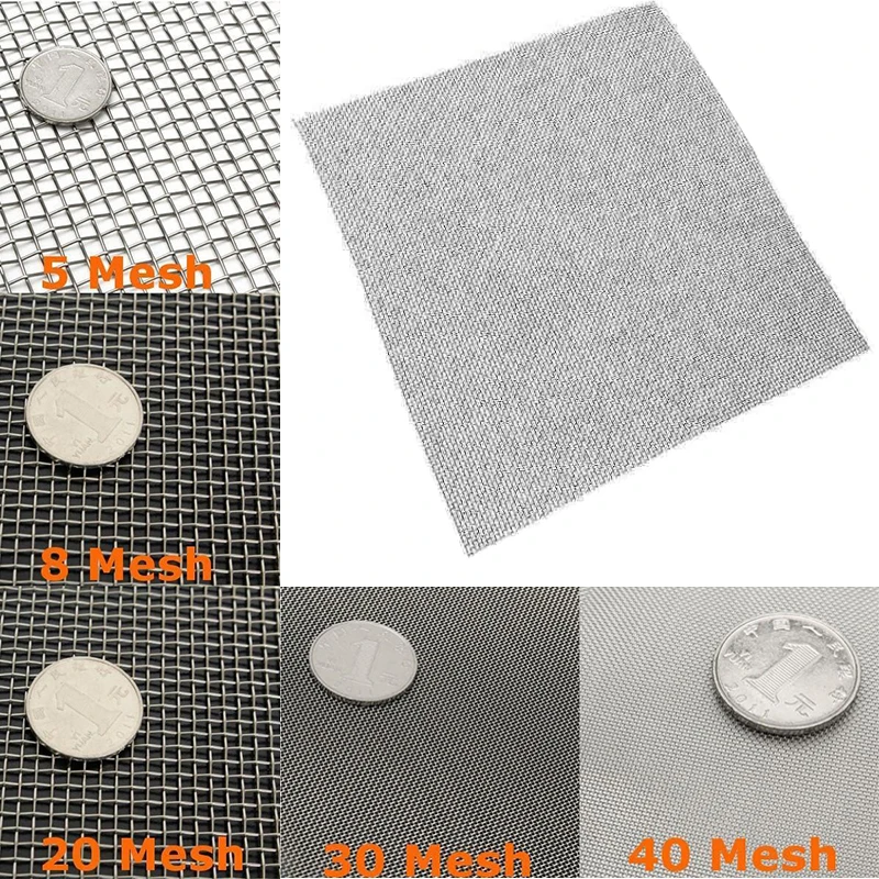 

1 шт. 15x30 см 5/8/20/30/40 сетка из нержавеющей стали тканая ткань для экрана проволока фильтрующий лист