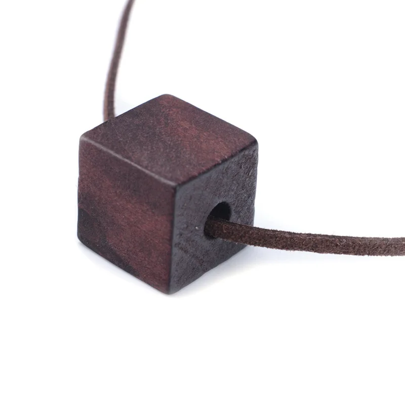 Мода простой креативный блок эллипса кулон коричневая цепочка браслет ручной