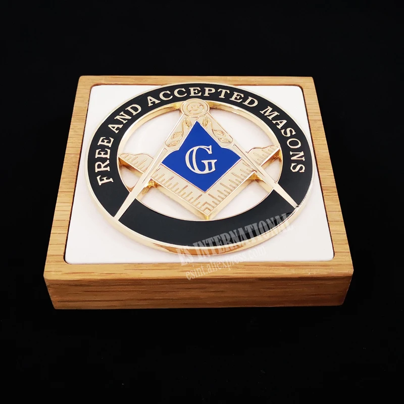 Masonic Автомобильная эмблема свободные и приемлемые мастеры черный значок Мейсон