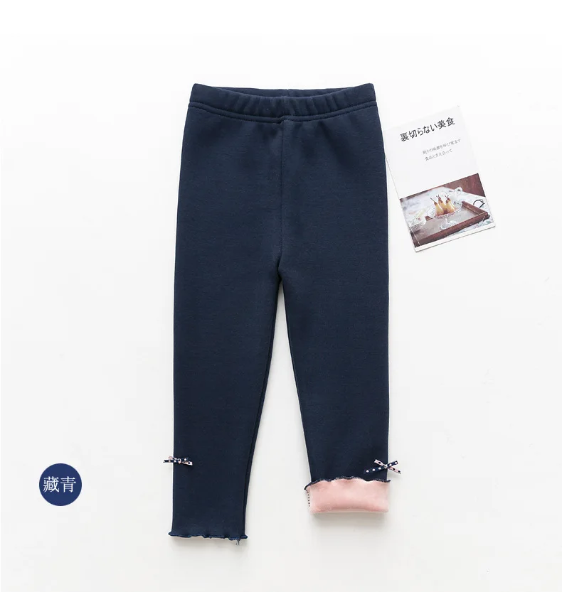 Теплые леггинсы для девочек на осень и зиму детские с эластичной резинкой талии