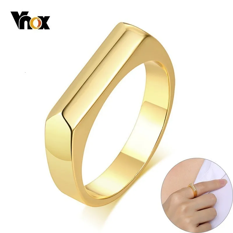 Vnox, шикарное геометрическое кольцо для женщин, уникальное минималистское кольцо из нержавеющей стали, женское уличное ювелирное изделие