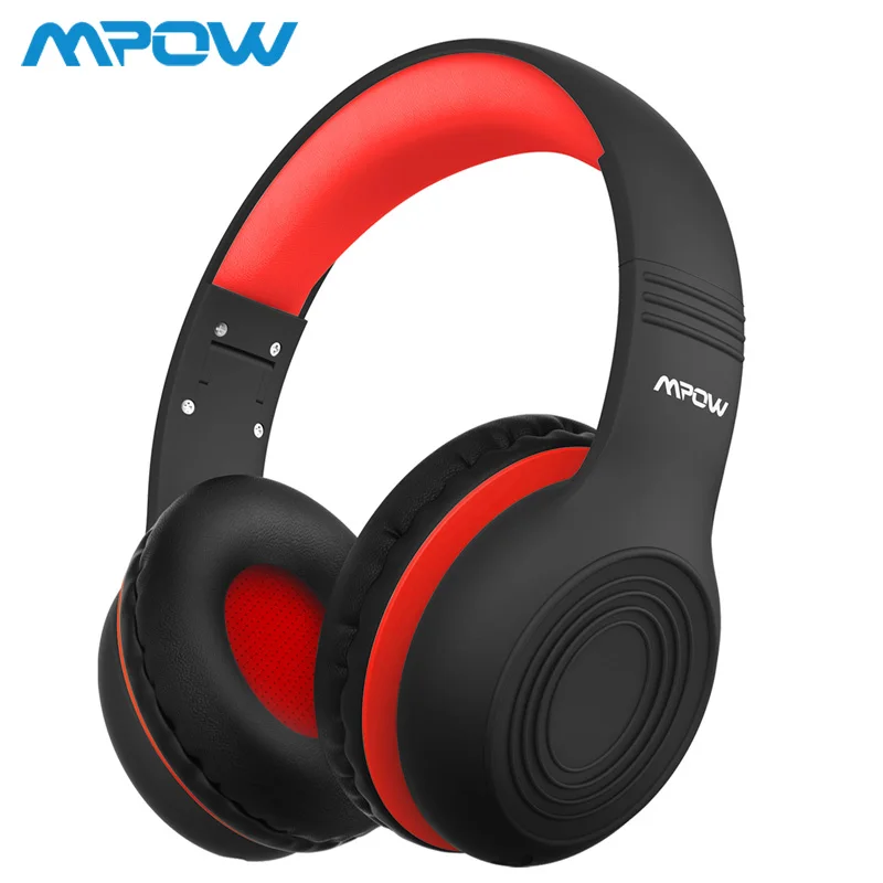 Black with Red Mpow CH6 Проводные детские наушники из пищевого материала 85 дБ ограниченная громкость с 3,5 мм портом AUX для MP3 MP4 ПК телефонов ноутбуков - Цвет: Black with Red