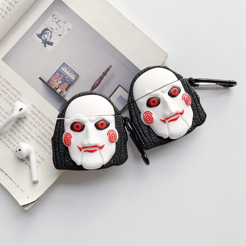 Новый 3D чехол на Хэллоуин для Airpods 1/2 силиконовый Bluetooth беспроводной Чехол