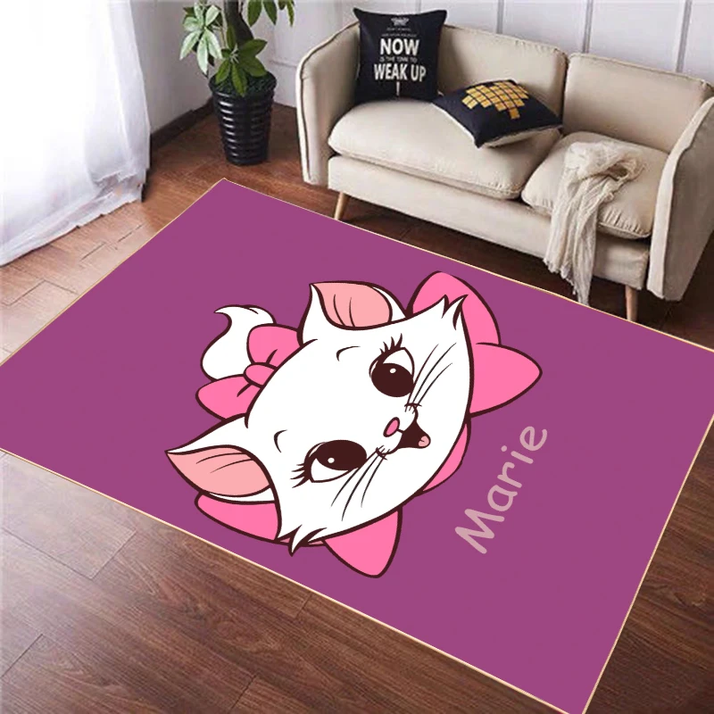 

Disney Marie Cat Anime Figures Cartoon Product Cosplay Accessories Customized Floor Mat Home Carpets Bedroom Rug Gift Home Decor