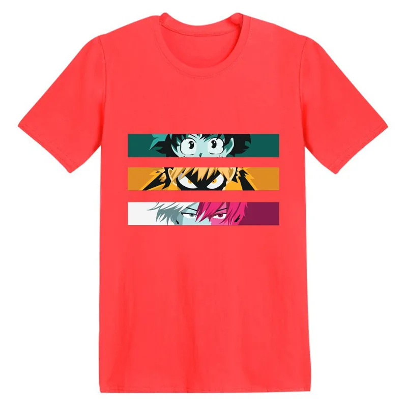 

My Hero Academia Anime Print Fun Top Casual Summer Harajuku Loose Short Sleeve Cute women t-shirt japan boku no hero Cartoon
