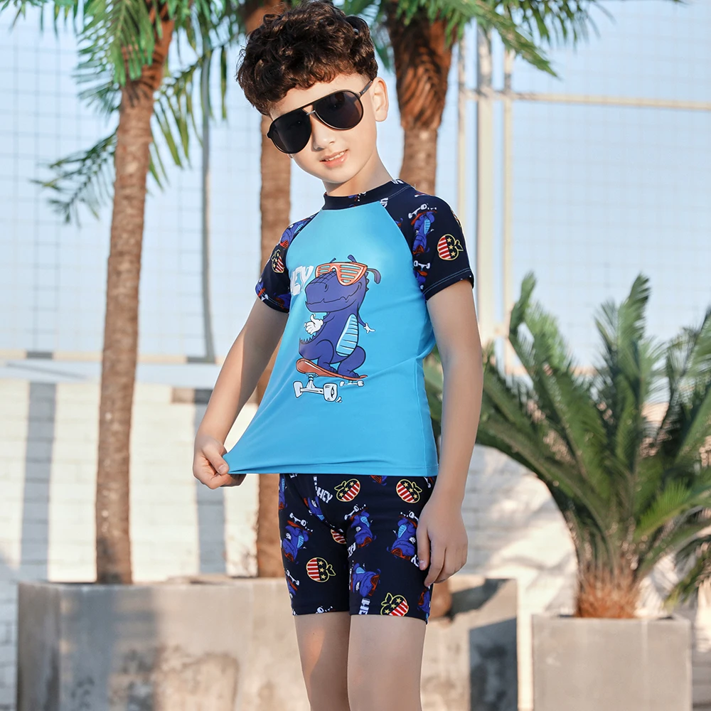 Купальник для мальчиков комплект из 3 предметов летняя одежда плавания детей 2 12