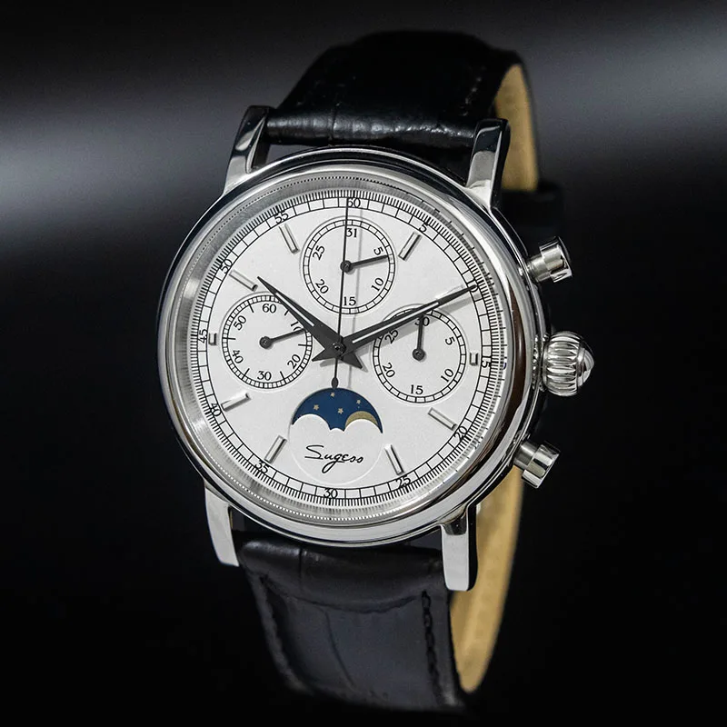 Супер Светящиеся механические часы с хронографом для мужчин ST1908 Moon Phase NATO Calendar мужские наручные часы Relogio