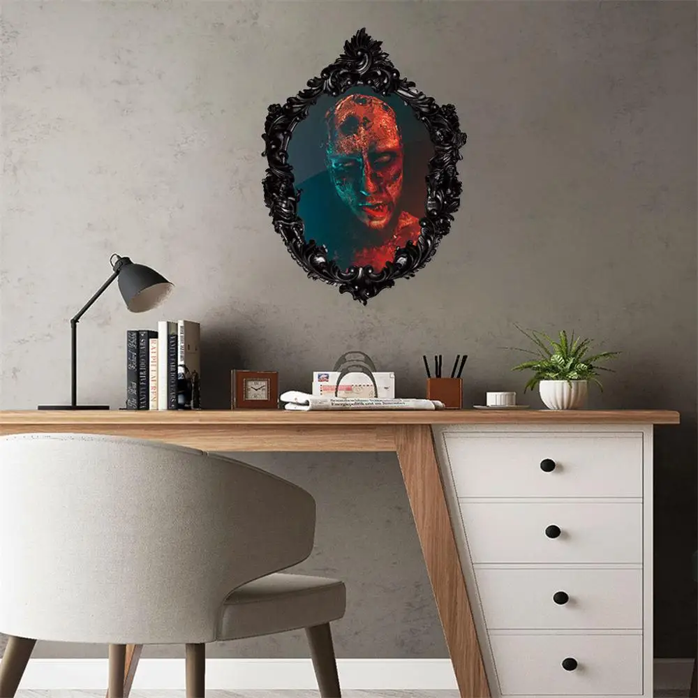 3D Наклейка на стену Хэллоуин ужас зомби передвижная настенная бумага креативный