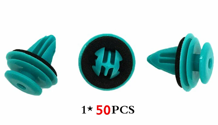 50 шт. Зеленый автомобильный Стайлинг зажимы для бампера фиксатор заклёпка дверь