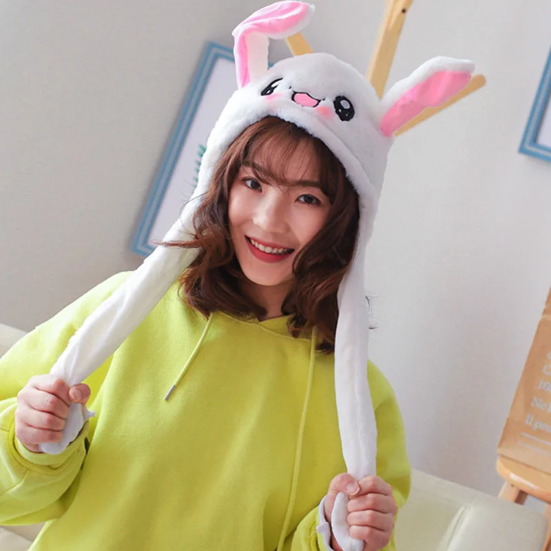 Шапка с заячьими ушами может двигаться подушка безопасности магнит шапка