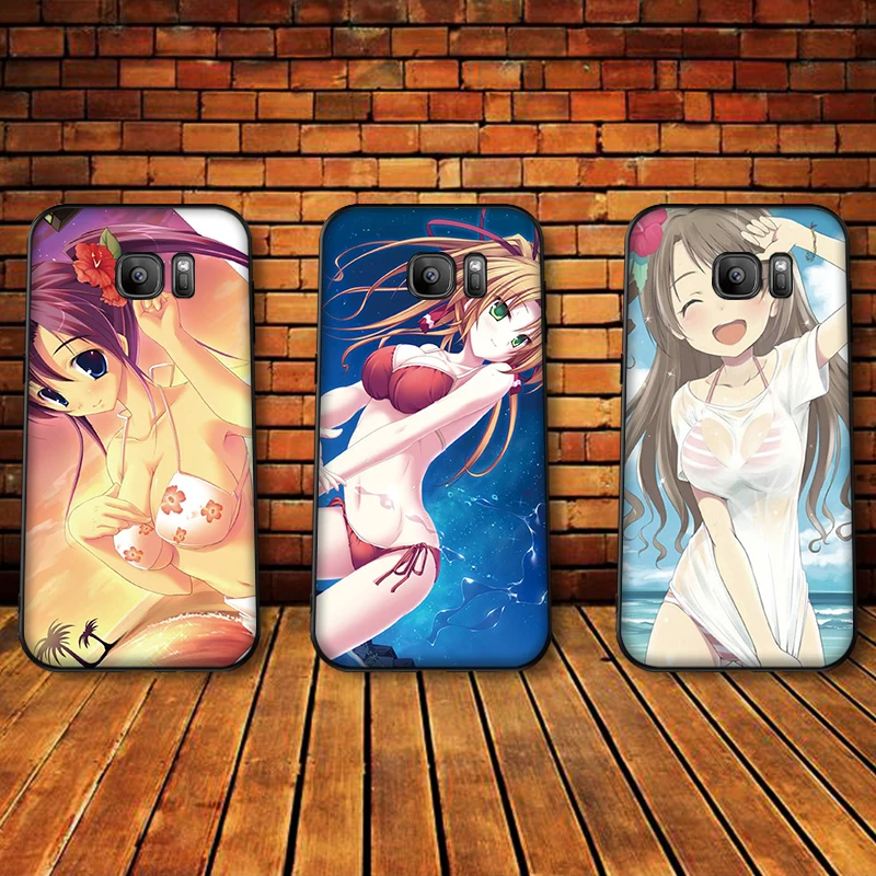 Сексуальная девушка в бикини Капа Мягкий силиконовый чехол для телефона Samsung Galaxy