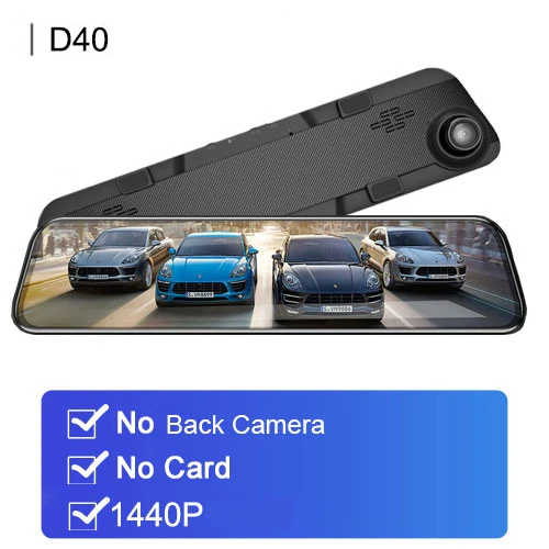 D40 NO LENS Двойной видеорегистратор 1080 P, 4G, 12 дюймов, СТРИМ медиа, Android, зеркало, Автомобильное зеркало заднего вида, Автомобильный видеорегистратор ADAS Super night до и после FHD - Название цвета: D40 NO LENS