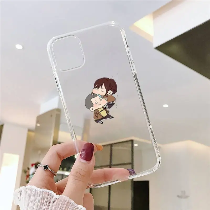 

Anime Japanese attack on Titan Phone Case Transparent soft For iphone 5 5s 5c se 6 6s 7 8 11 12 plus mini x xs xr pro max
