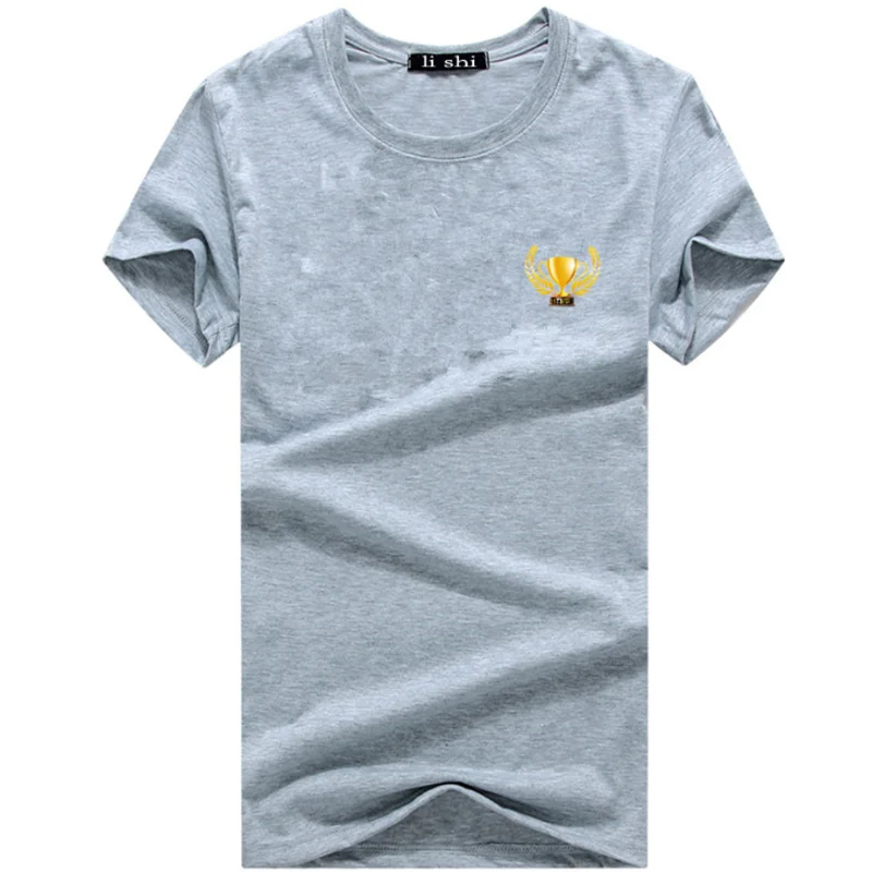 Футболка мужская с коротким рукавом модная тенниска из хлопка повседневная