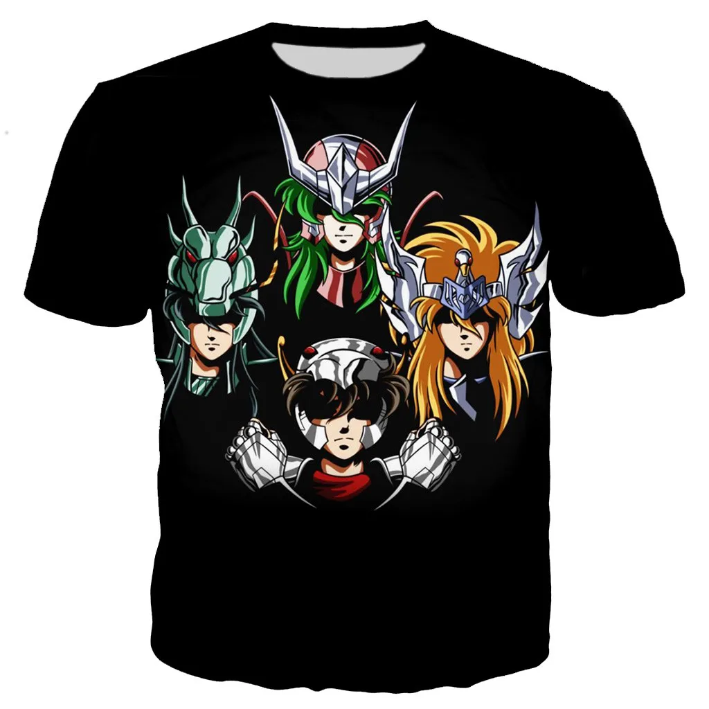 

Футболка Мужская/женская с 3D-принтом аниме Saint Seiya, Повседневная модная уличная одежда, топы