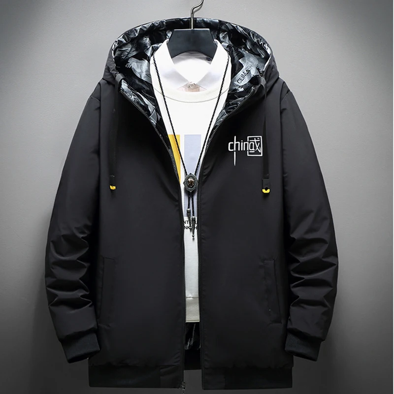 Plus Size 10XL Parkas Winter Padded Jackets Men Thickened Jacket Warm Hooded Coats Two Sides Jacket Male Outerwear Fashion