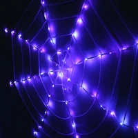 11 8ft new halloween decoration spider web with led lights for home scary horror house indoor outdoor garden yard party supplies