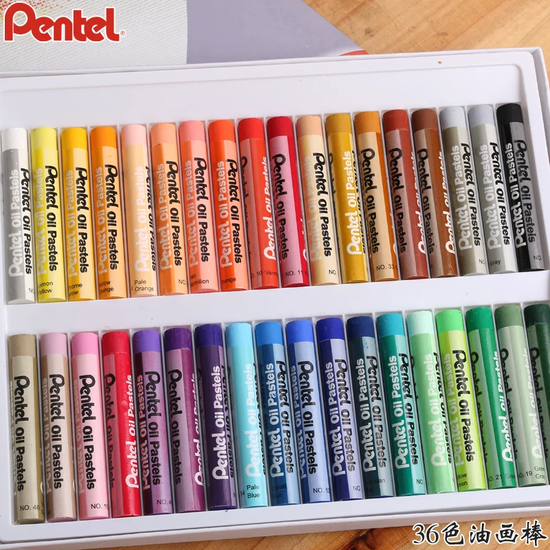 Мелки для рисования Pentel PHN Arts Color Oil Pastels японские нетоксичные моющиеся 12/16/25/36/50