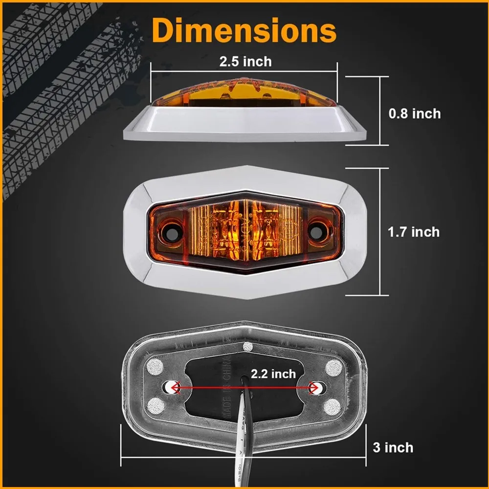 2 5 дюймов DC 10В 30В огнеупор высшего качества море светодиодный лампы Маркер