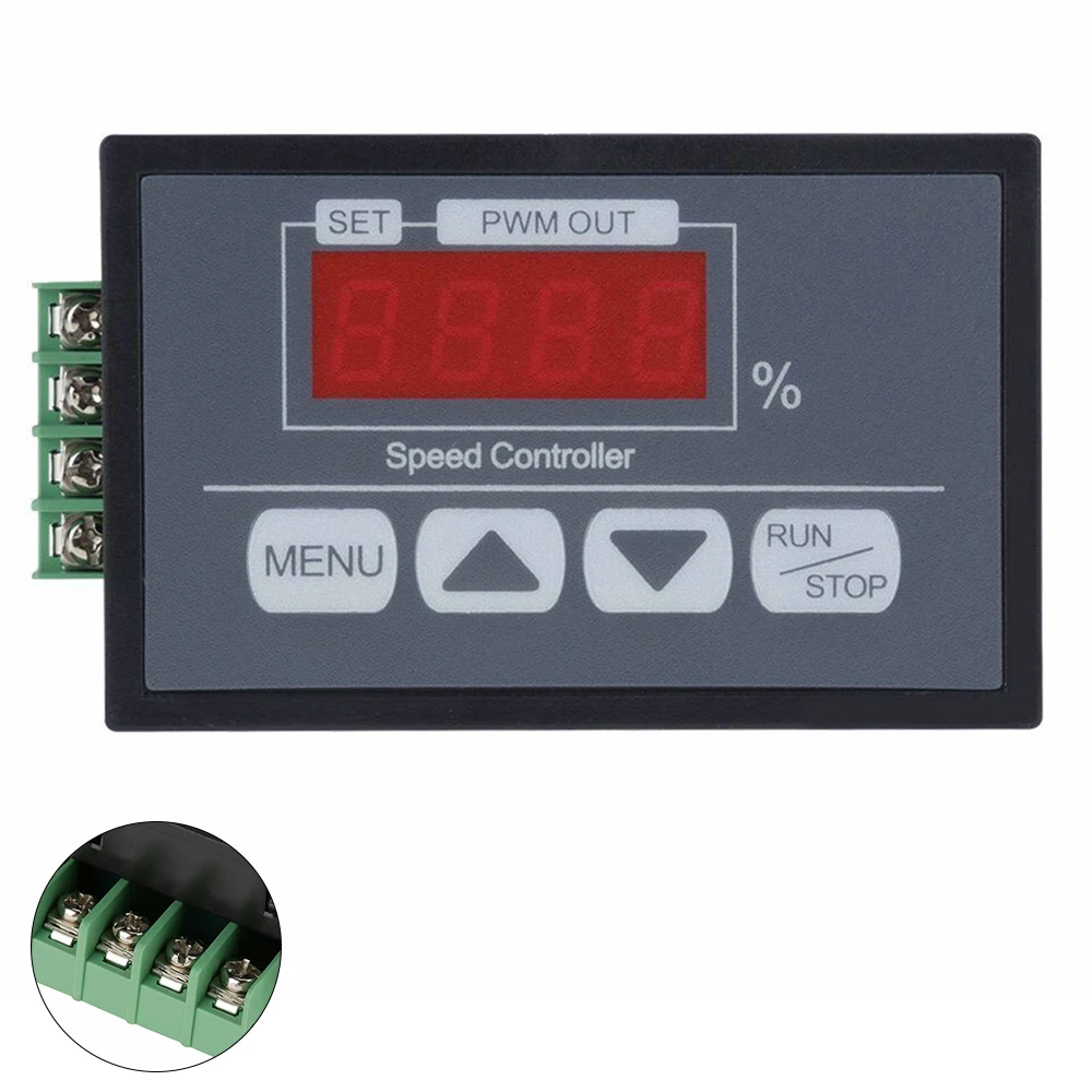 Панель с цифровым дисплеем 30а DC 6V ~ 60V ШИМ контроллер скорости двигателя медленное