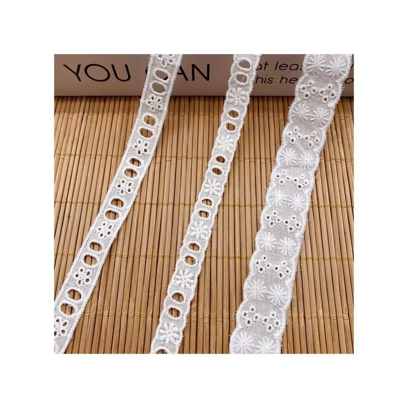 3 ярда/партия белые хлопковые ленты с вышивкой | Аксессуары для одежды