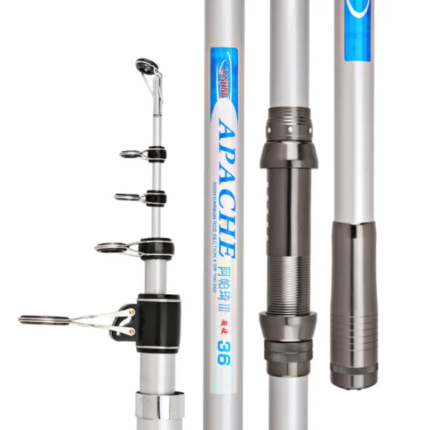 

3.6M-5.7M Pesca Telescopic Fishing Rod Spinning High Carbon Portable Super Hard Stream Rod
