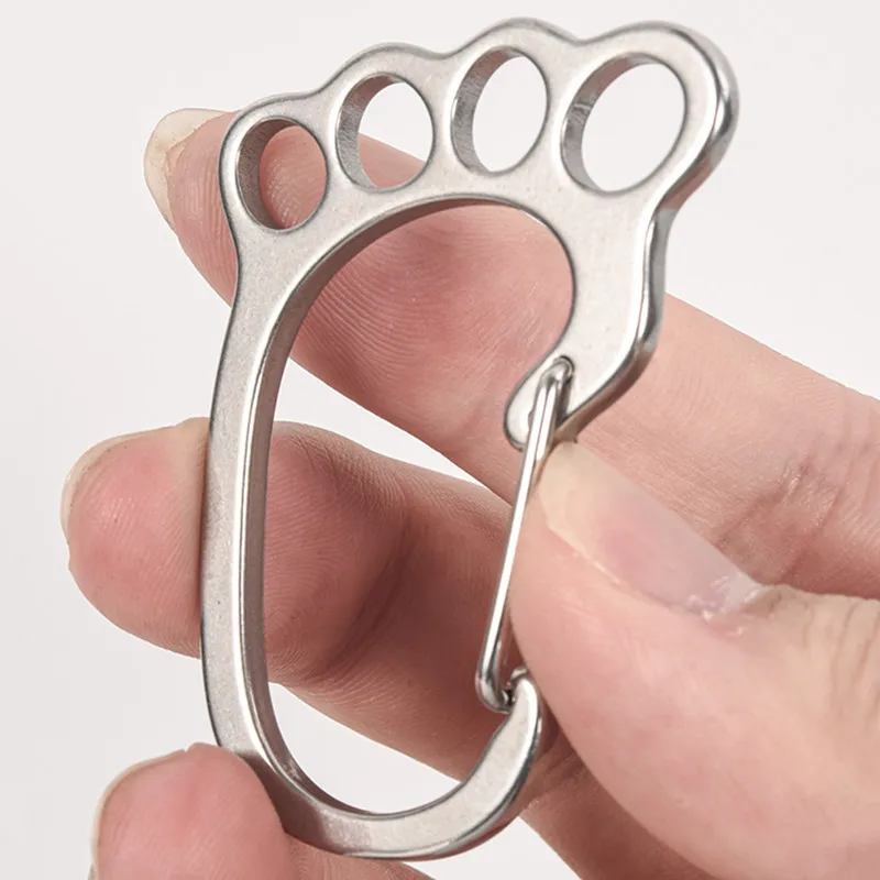 Утолщенный брелок для ключей QOONG из нержавеющей стали держатель мужчин женщин с