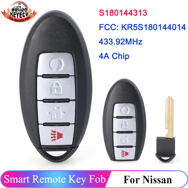 Брелок KEYECU S180144313 для Nissan Murano Pathfinder Titan 2015 2016 2017 2018 2019 дистанционный брелок