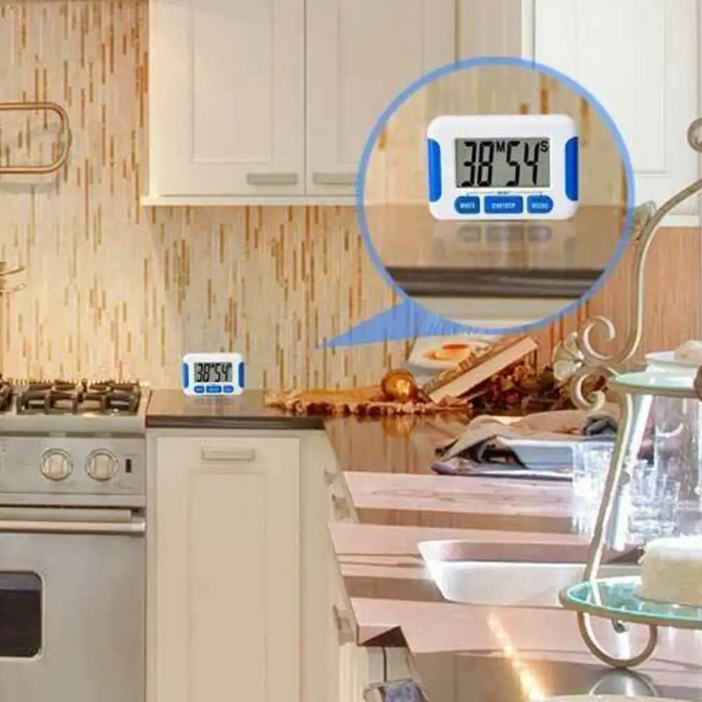 

Digital LED Timer Kitchen Magnetic Countdown Count Down Meeting Alarm Supplies Cooking For Cooking Waring Tools Teaching F4L0