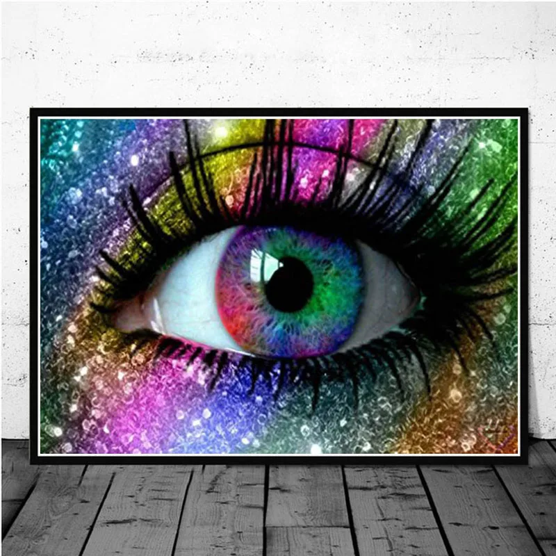 5D DIY алмазная живопись 100% полный квадрат/круглая дрель &quotЦветные глаза&quot
