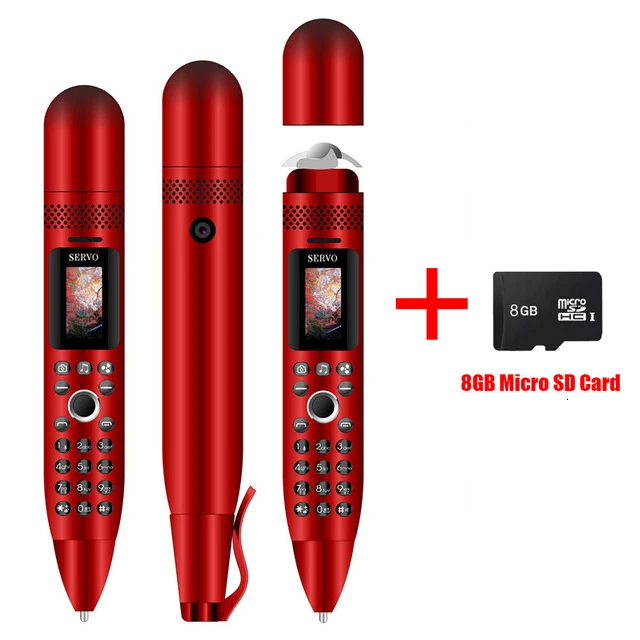 Red add 8GB card Электрический вентилятор Запись ручка мини-аккамулятор для мобильных телефонов GSM Bluetooth наборное устройство кнопочное волшебный голос Русская клавиатура для мобильного телефона - Цвет: Red add 8GB card