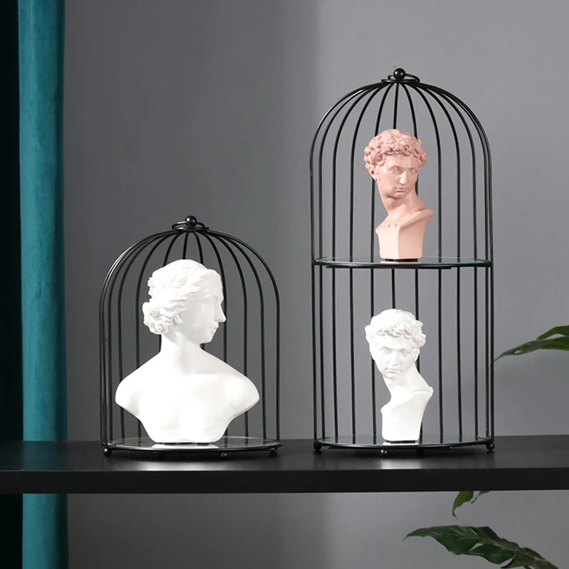 Роскошная настольная искусственная креативная портативная стойка из кованого