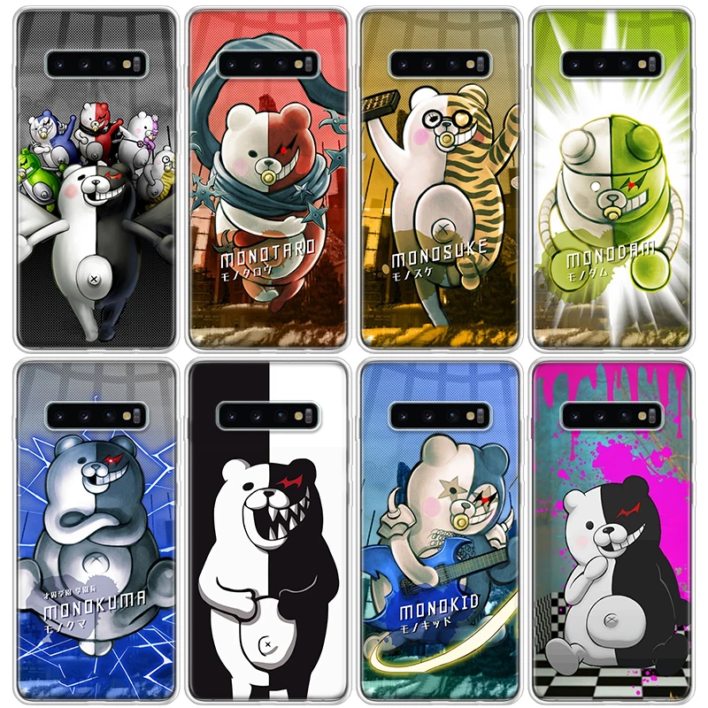 Cute Danganronpa Monokuma Monomi Phone Case For Samsung Galaxy S20 FE S23 S22 S21 Ultra S10 Lite S9 S8 Plus S7 Edge Soft TPU Bac