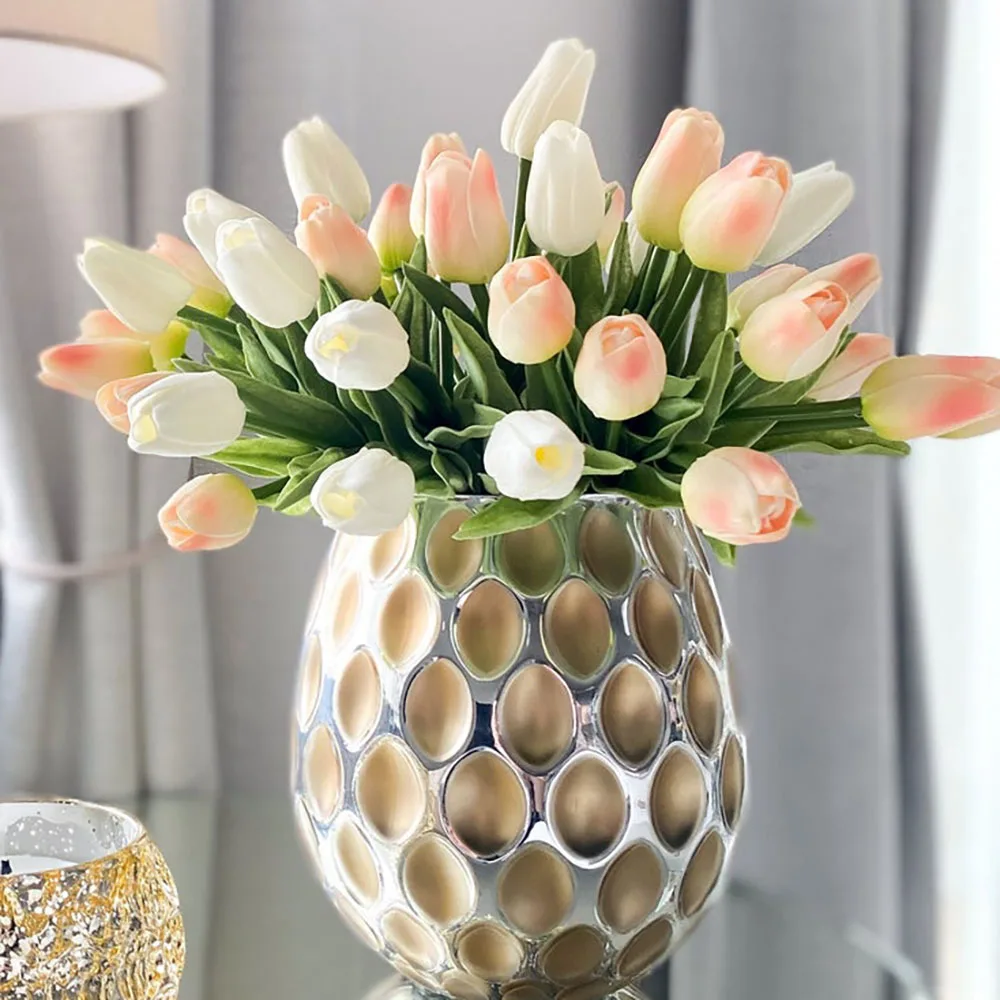

5Pcs/Bunch Tulip Artificial Bouquet Real Touch Artificial Tulip Fake Flowers DIY Home Decor Accessories Wedding Garen Decoration