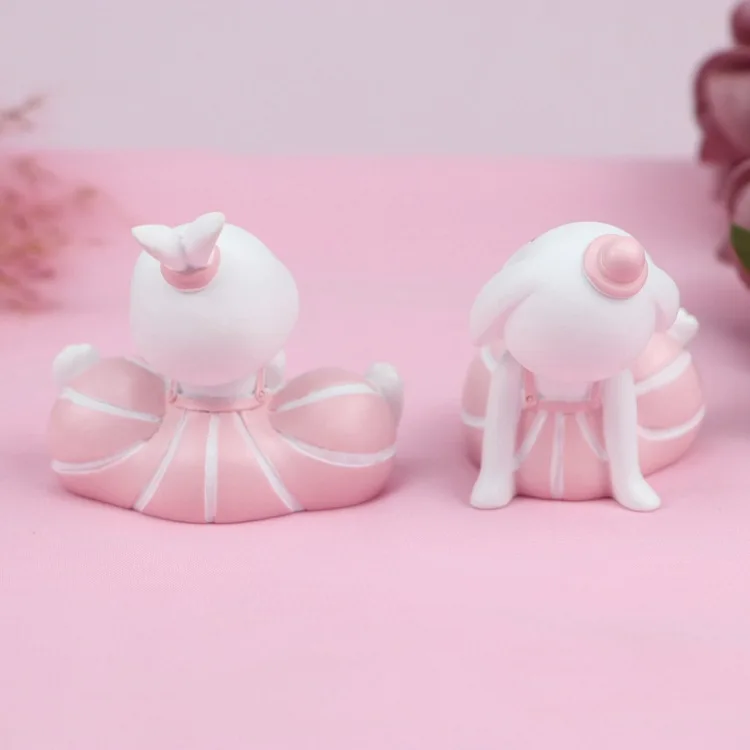Kawaii с милым кроликом; сказочный сад, миниатюра фигурки моды стол служебный автомобиль аксессуары для украшения дома, рождественский подарок для девочек