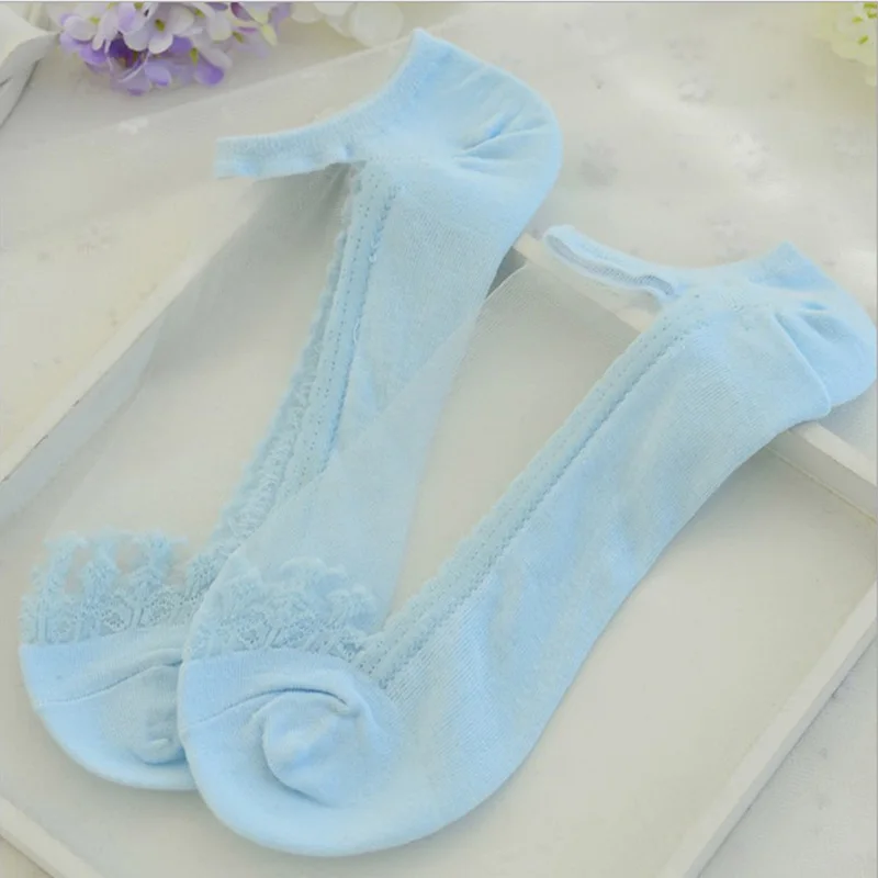 Женские носки чулочно-носочные изделия кружевные супер тонкие дышащие милые