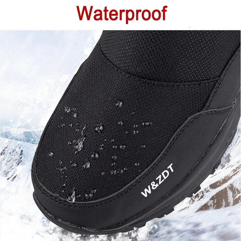 

Men winter boots 2020 men winter shoes snow boots waterproof non-slip thick fur warm boots for -40 degrees