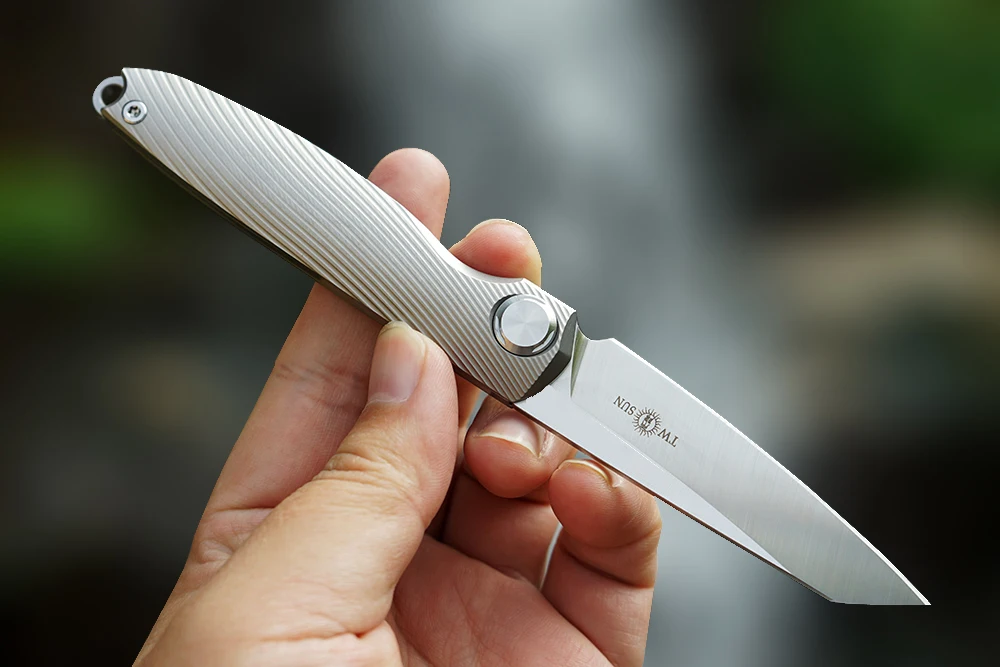 TwoSun m390 складной карманный нож Походный нож охотничий нож Открытый походный инструмент для выживания EDC титановый скользящий нож TS90