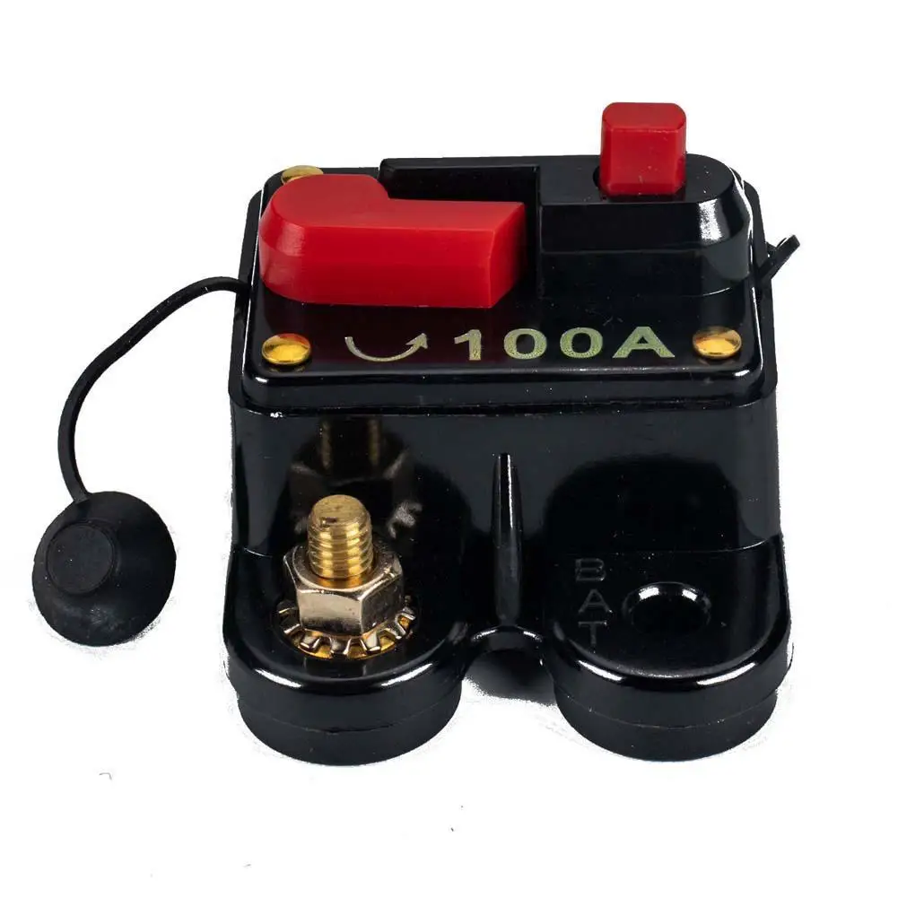 

Car Circuit Breaker 100A with Manual Reset Home Solar System Fuse Holder