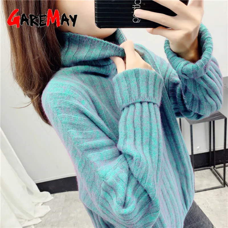 Теплые женские свитера с высоким воротом 2022 зимние топы для женщин Повседневный