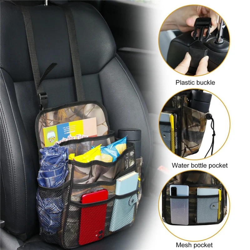

1PC Car Backseat Organizer Seat Organizer Kick Mats Muti-Pocket Back Seat Storage Bag