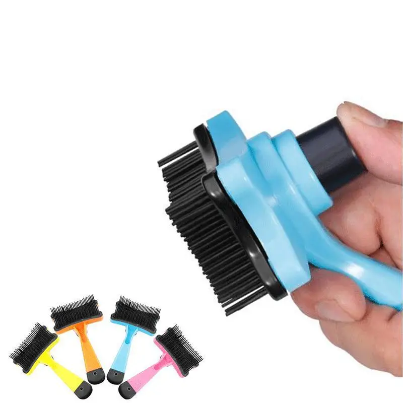 Универсальный питьевой расческа для ухода ха шерстью животных с ручкой короткая