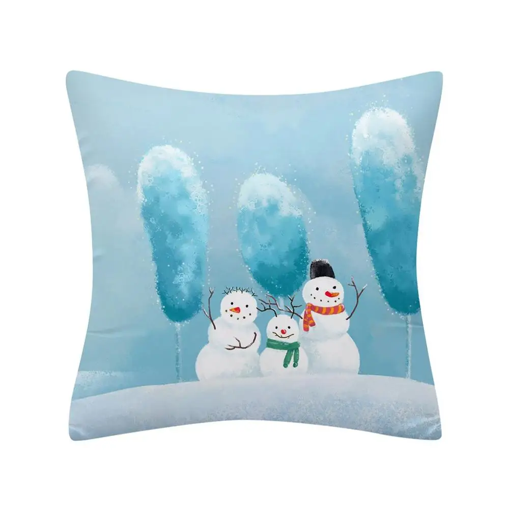 Белый Рождественский персик наволочка 45X45 см Рождественская флэш-полиэстер