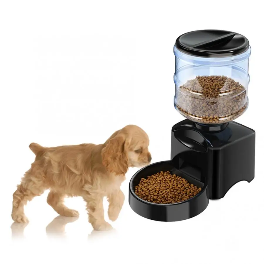 

5.5L Automatic Pet Feeder LCD Dog Cat Feeding Bowl Drinker with Voice Message Recording Large Capacity Pets Food Dispenser