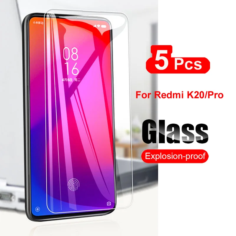 

5Pcs Tempered Glass For Xiaomi Redmi Mi 9T Mi9T Pro Screen Protector Glass on For Xiaomi Mi 9T Premium Protective Film