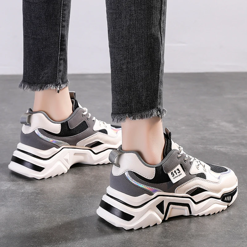 Женская прогулочная обувь массивная для папы кроссовки пробежек тренажерный зал